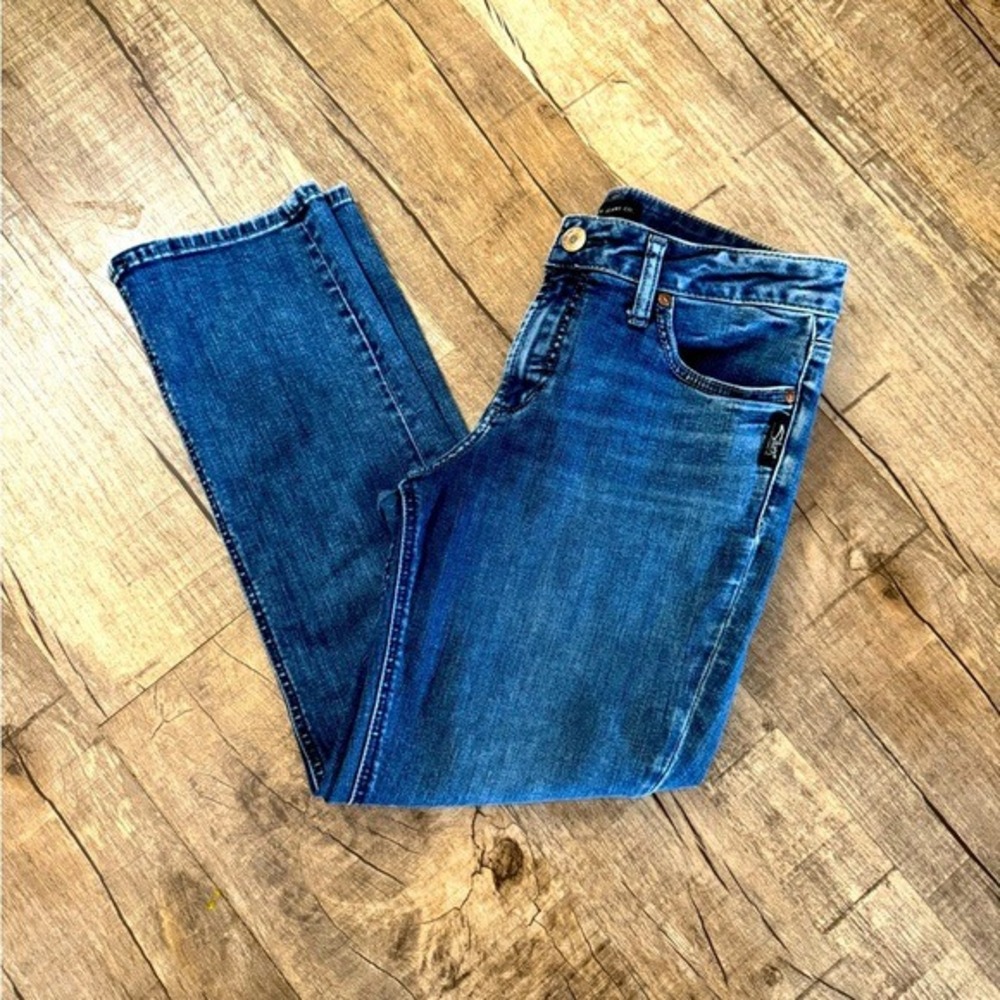 Silver Jeans Co Suki Capri Medium Wash Denim Cropped Jeans W31 L23.5